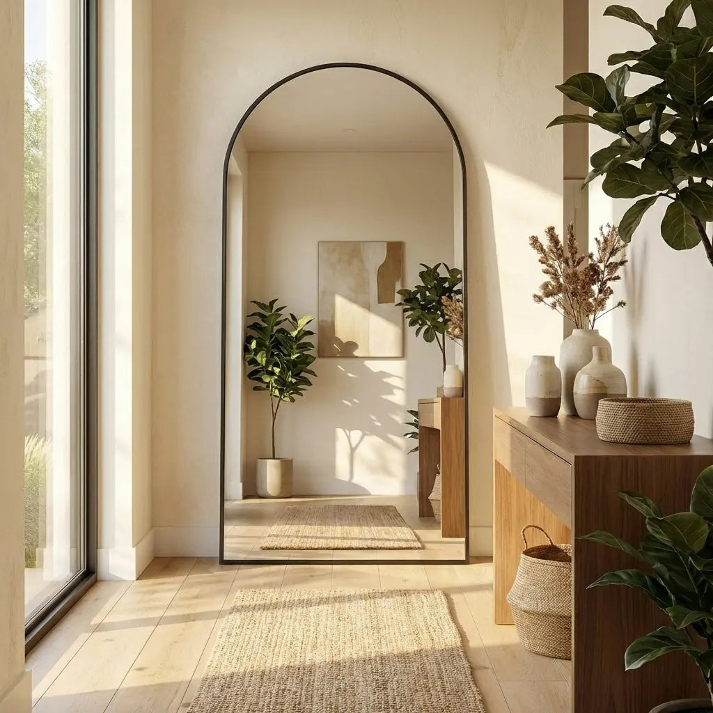 Full-Length Arched Mirror – Minimal Modern Floor Mirror Foryuni
