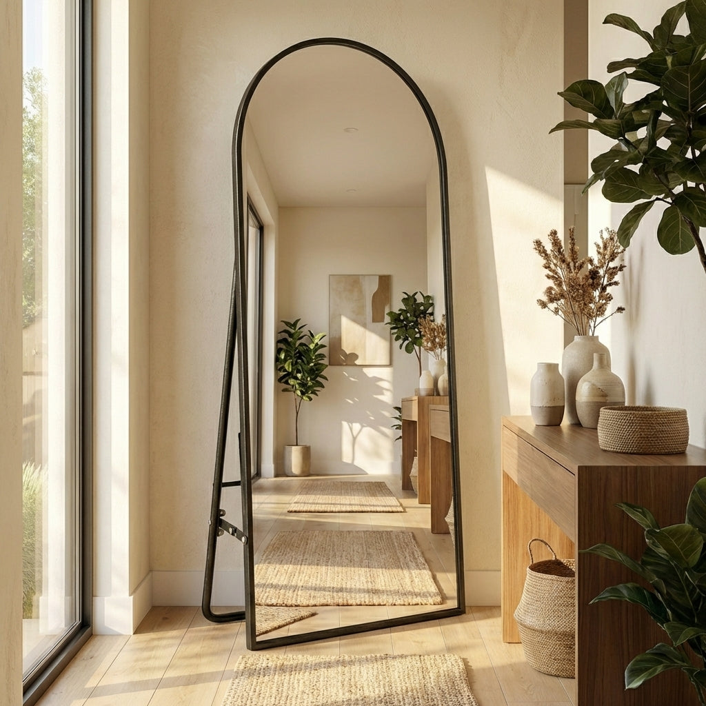 Full-Length Arched Mirror – Minimal Modern Floor Mirror Foryuni