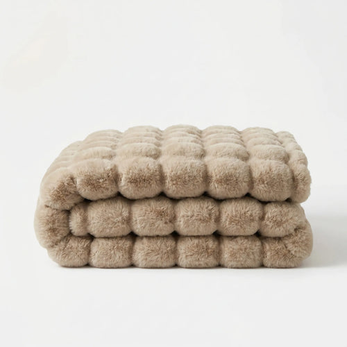 Bubble Faux Fur Throw Blanket – 160x200cm