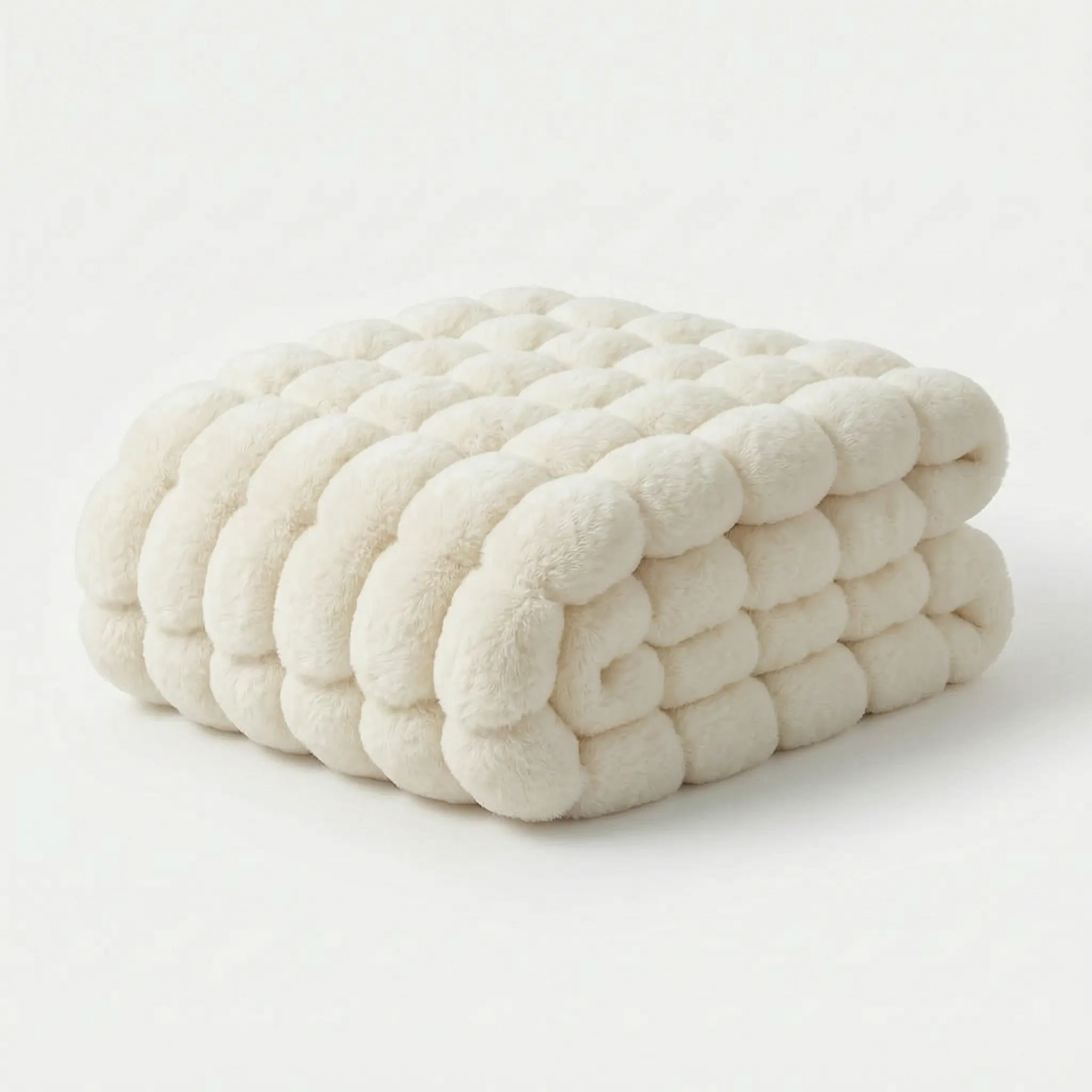 Bubble Faux Fur Throw Blanket – 160x200cm