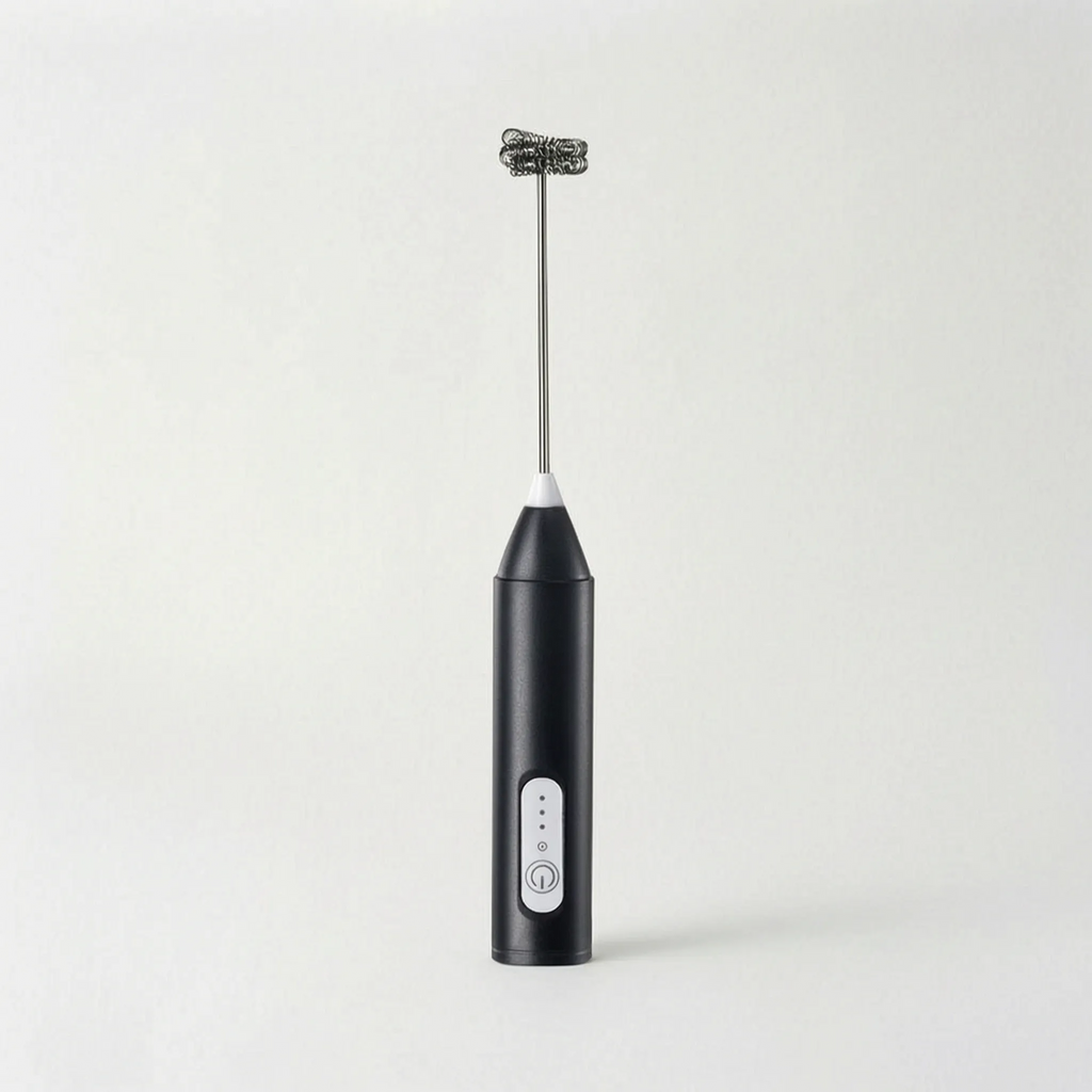 Handheld Frother – Sleek Black Electric Whisk