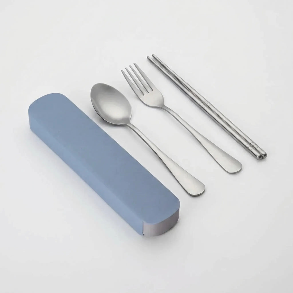 Portable Stainless Steel Cutlery Set – 3 Piece with Case