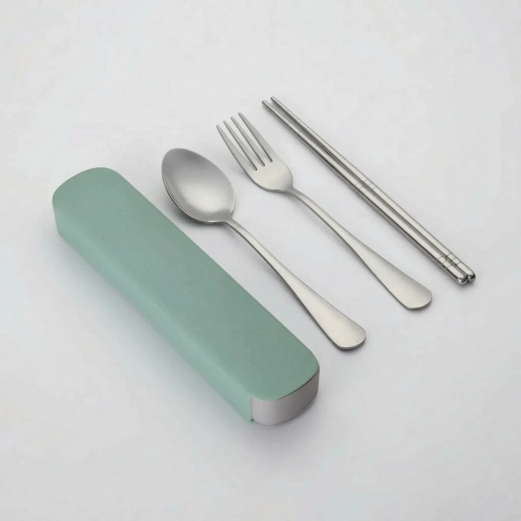 Portable Stainless Steel Cutlery Set – 3 Piece with Case