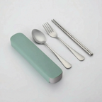 Portable Stainless Steel Cutlery Set – 3 Piece with Case