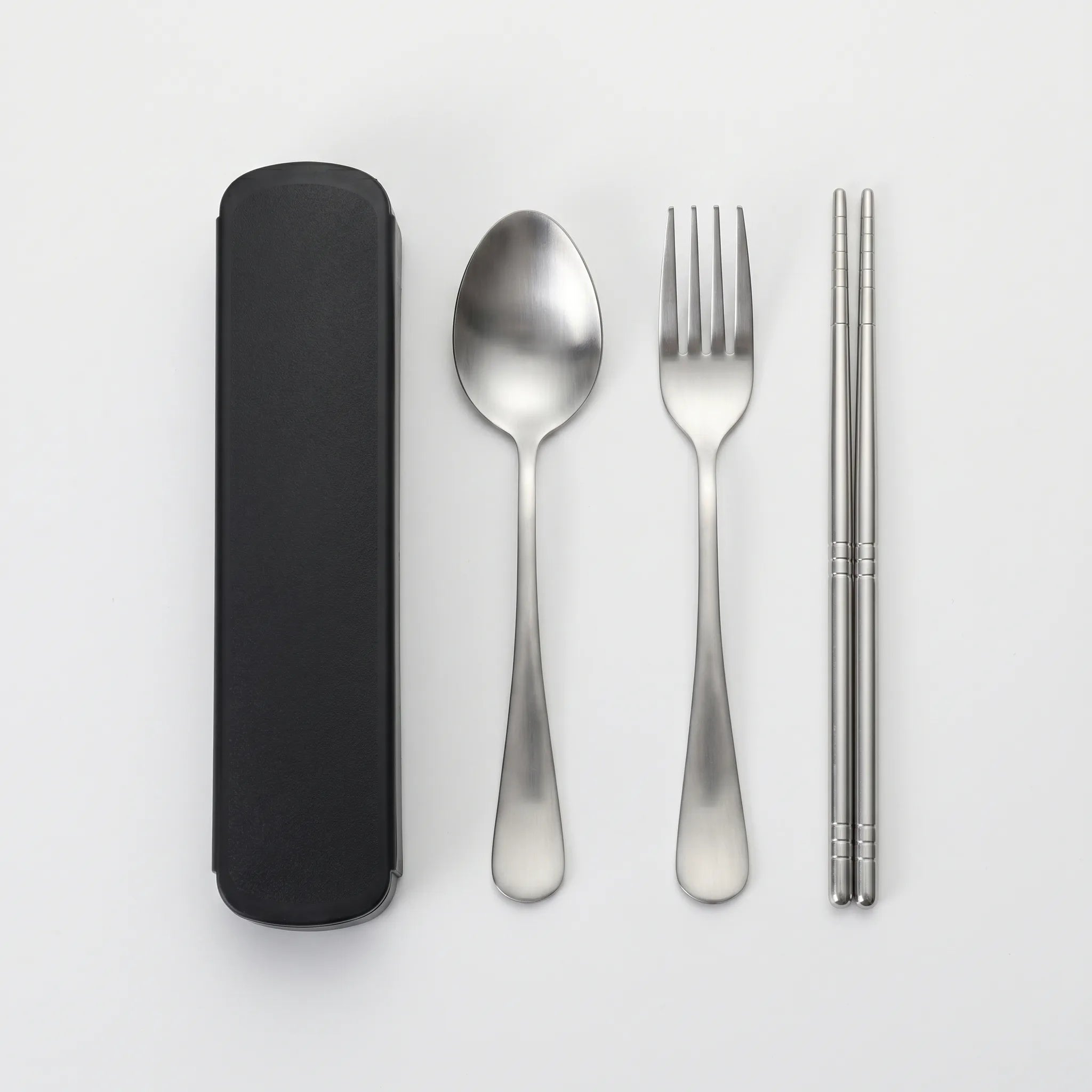 Portable Stainless Steel Cutlery Set – 3 Piece with Case