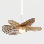 Woven Double Tiered Pendant Light Jute studio