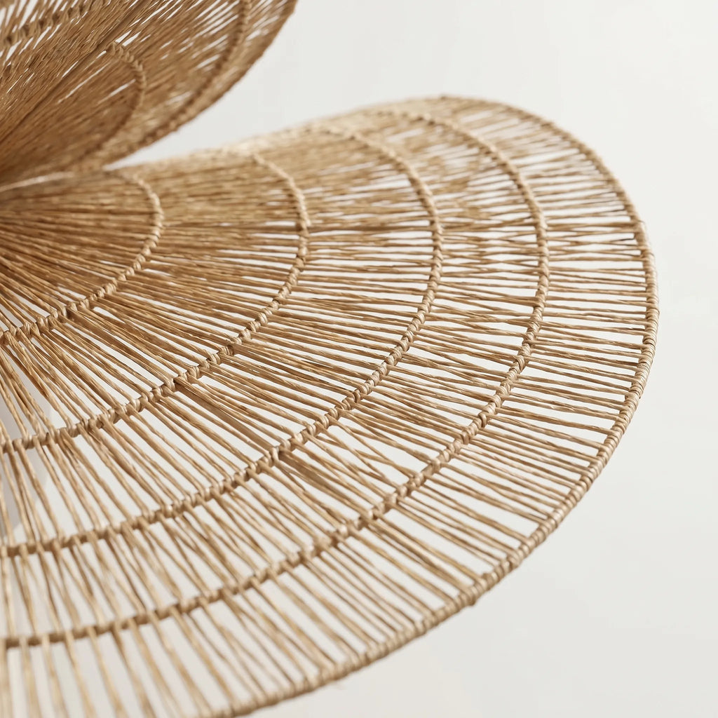 Woven Double Tiered Pendant Light Jute ceiling lamp details