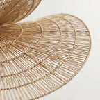 Woven Double Tiered Pendant Light Jute ceiling lamp details