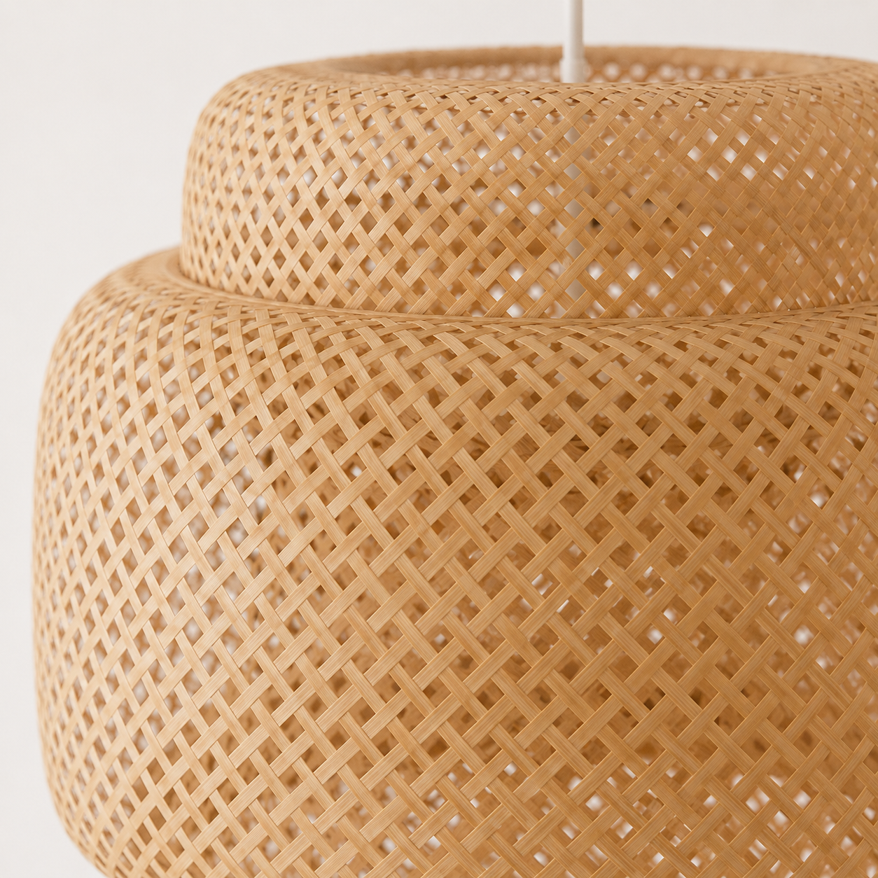 Handwoven Bamboo Pendant Light – Natural Rattan Ceiling Lamp, Boho Chandelier Foryuni