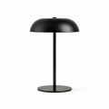 Black table lamp on a white background