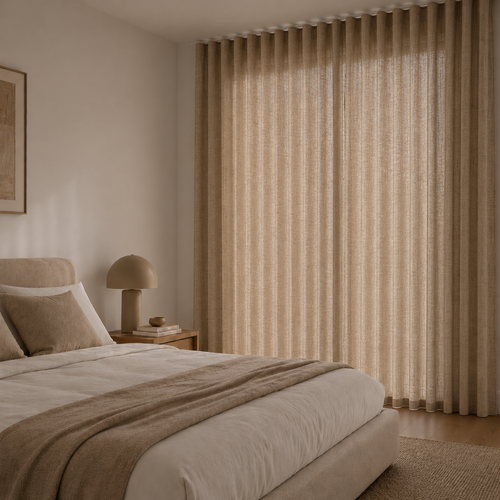 Beige Sheer Curtain Panel – Lightweight Voile Window Curtain, Grommet or Rod Pocket, Multiple Sizes Foryuni