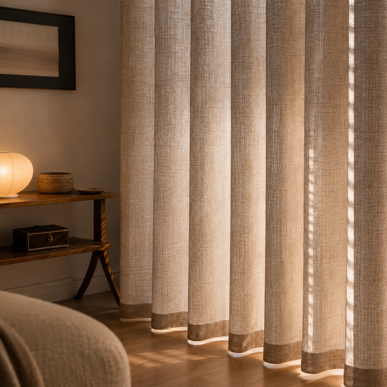 Beige Sheer Curtain Panel – Lightweight Voile Window Curtain, Grommet or Rod Pocket, Multiple Sizes Foryuni