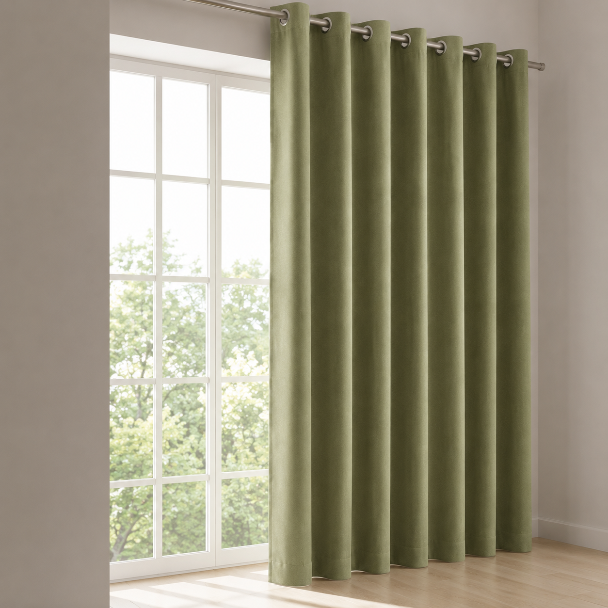 American Vintage Herringbone Chenille Blackout Curtain – Heavyweight Textured Curtain, Grommet or Rod Pocket Foryuni