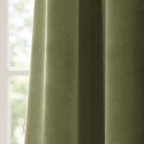 American Vintage Herringbone Chenille Blackout Curtain – Heavyweight Textured Curtain, Grommet or Rod Pocket Foryuni
