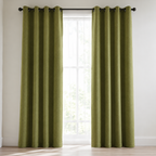 Modern Herringbone Blackout Curtain Panelin nice premium green – Heavyweight Textured Curtain, Grommet top attahcment. 