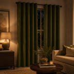 Modern Herringbone Blackout Curtain Panel – Heavyweight Textured Curtain, Grommet top attachment.