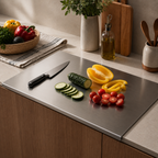 Stainless Steel Cutting Board – Smooth Metal Prep Board Foryuni