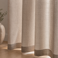 Beige Sheer Curtain Panel – Lightweight Voile Window Curtain, Grommet or Rod Pocket, Multiple Sizes Foryuni