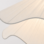 Wavy Fabric Pendant Light – Handmade Nordic Ceiling Lamp with Pleated Shade, E27, 4 Sizes Foryuni