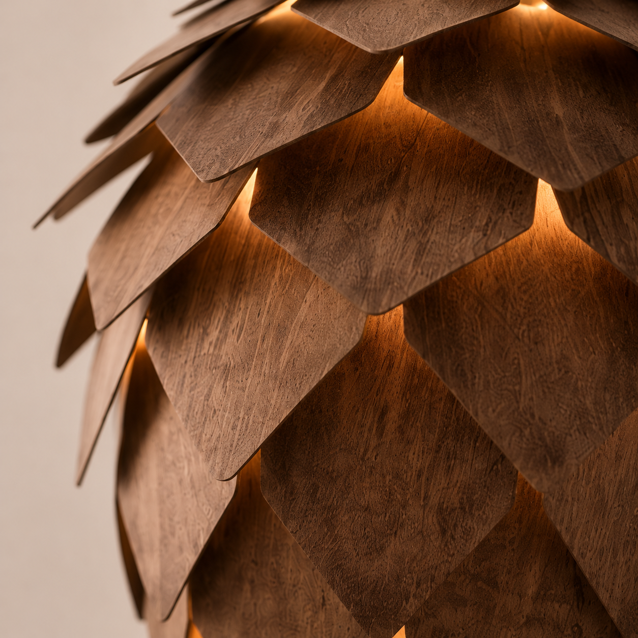 Close-up of a wooden wall art piece with a textured surface.