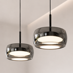3-Head Smoked Glass Pendant Light – Modern LED Cluster Chandelier for Dining Table & Kitchen Island Foryuni