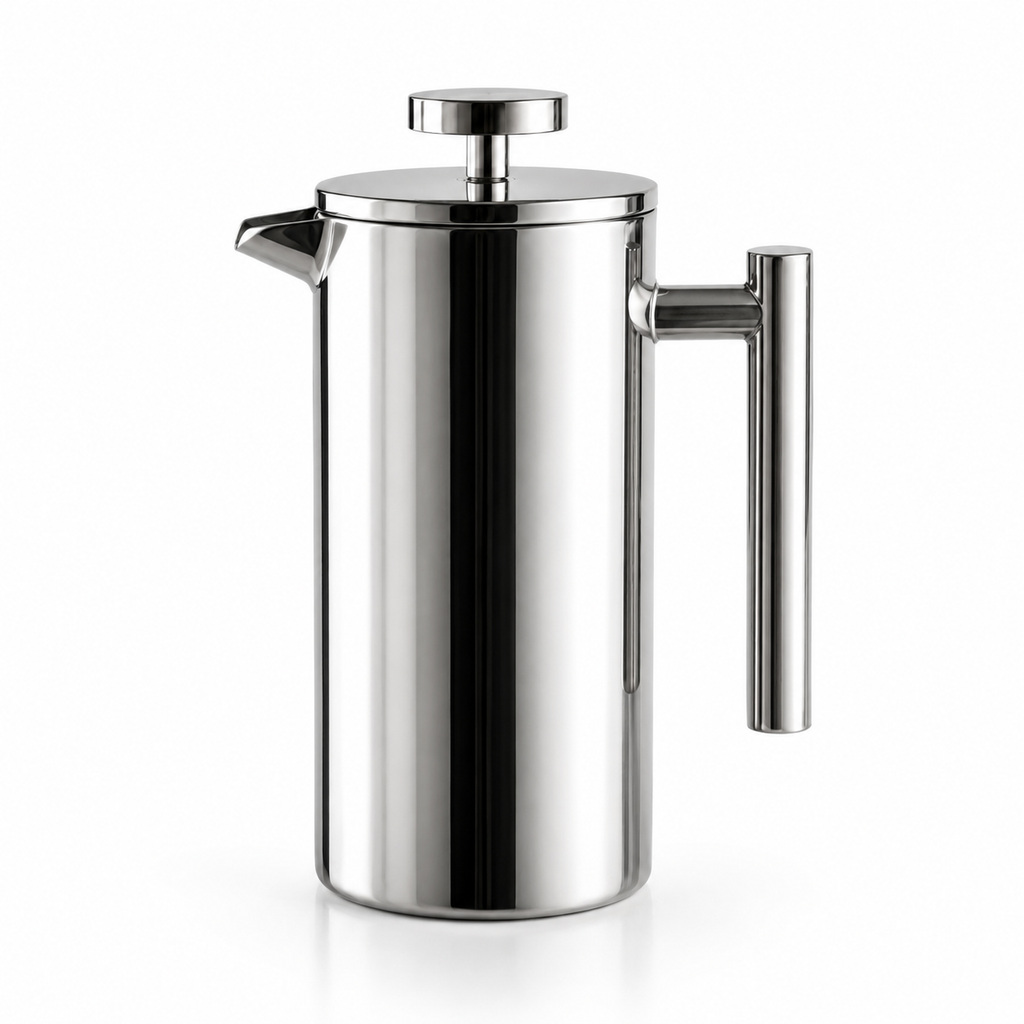 Double Wall Stainless Steel French Press – Mirror Finish Foryuni