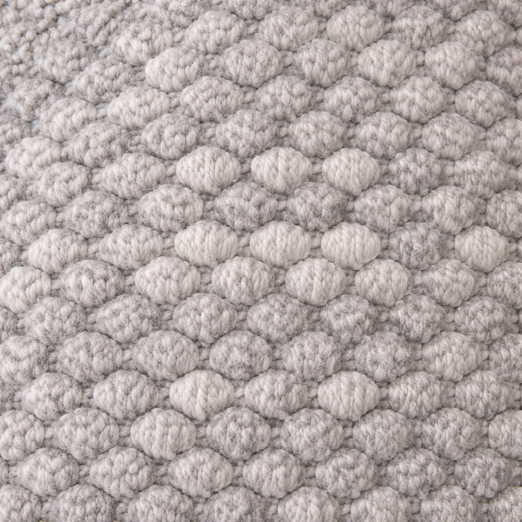 Close-up of textured gray fabric