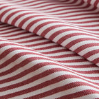 Close-up of red and white striped fabric