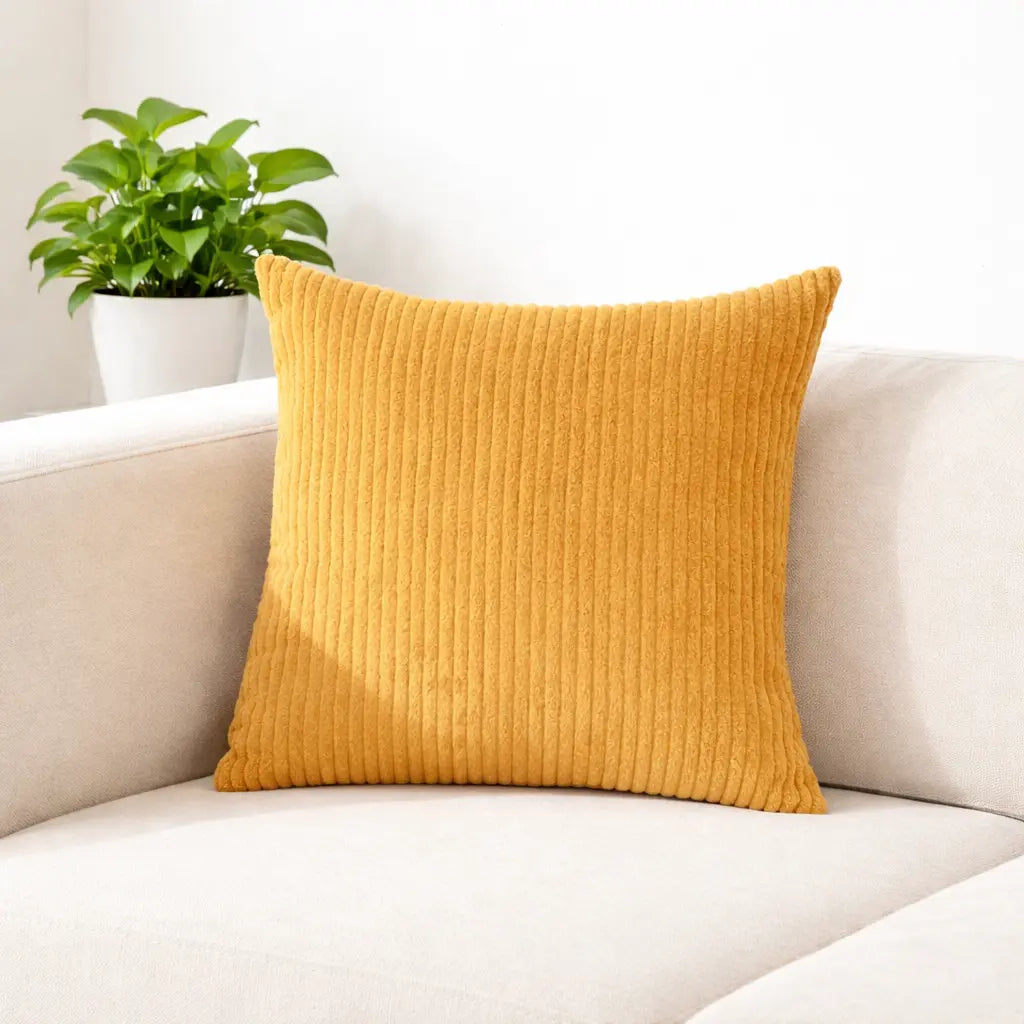 Corduroy Pillow Cover — Ribbed Texture Cushion Cover Foryuni
