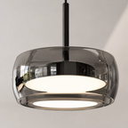3-Head Smoked Glass Pendant Light – Modern LED Cluster Chandelier for Dining Table & Kitchen Island Foryuni