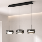 3-Head Smoked Glass Pendant Light – Modern LED Cluster Chandelier for Dining Table & Kitchen Island Foryuni