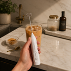 Handheld Frother – Sleek Black Electric Whisk Foryuni