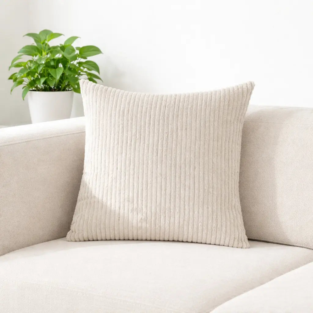 Corduroy Pillow Cover — Ribbed Texture Cushion Cover Foryuni