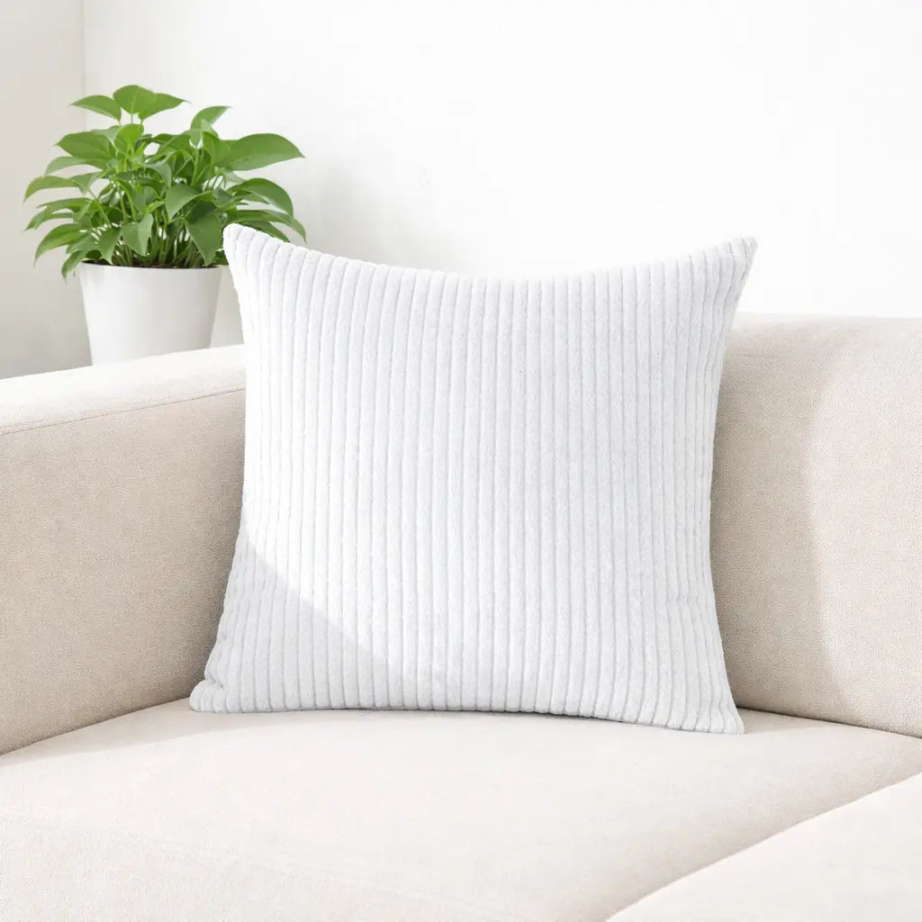 Corduroy Pillow Cover — Ribbed Texture Cushion Cover Foryuni