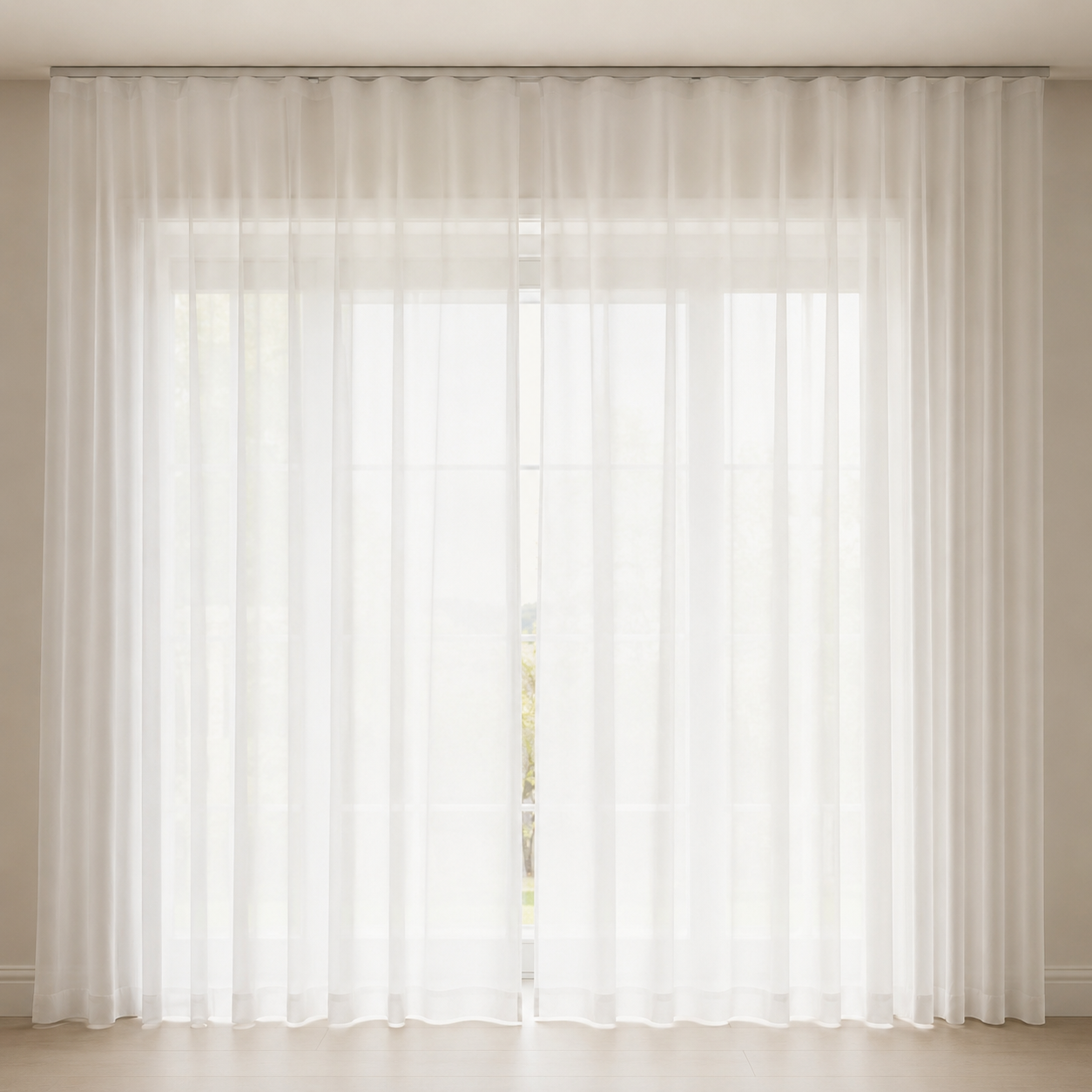 White Sheer Tulle Curtain Panel – Light Filtering Voile, Grommet or Rod Pocket Foryuni