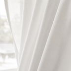 White Sheer Tulle Curtain Panel – Light Filtering Voile, Grommet or Rod Pocket Foryuni