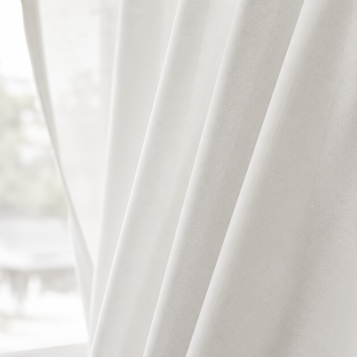 White Sheer Tulle Curtain Panel – Light Filtering Voile, Grommet or Rod Pocket Foryuni